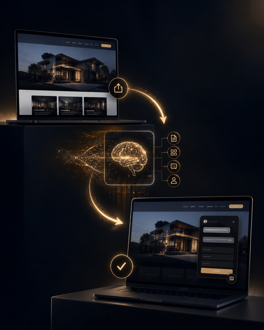 Qaimo turns an existing website into a private AI-assisted demo flow